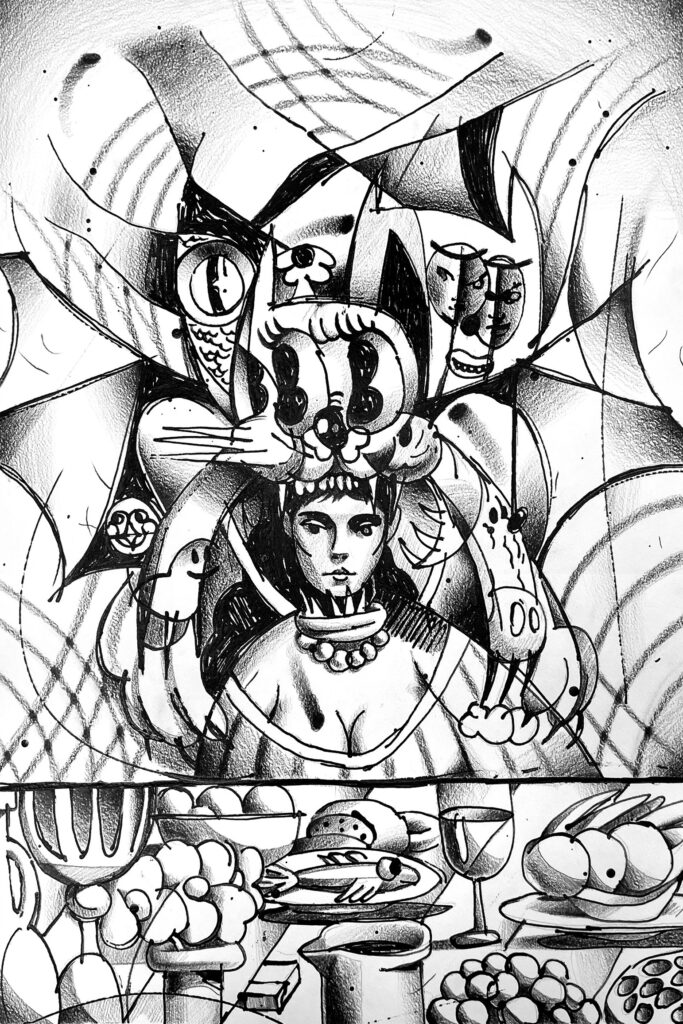 Константин Чирков. «Weird thoughts #13», 2026 — работа на выставке «Weird Thoughts (Дурные мысли)» в Reloft ART