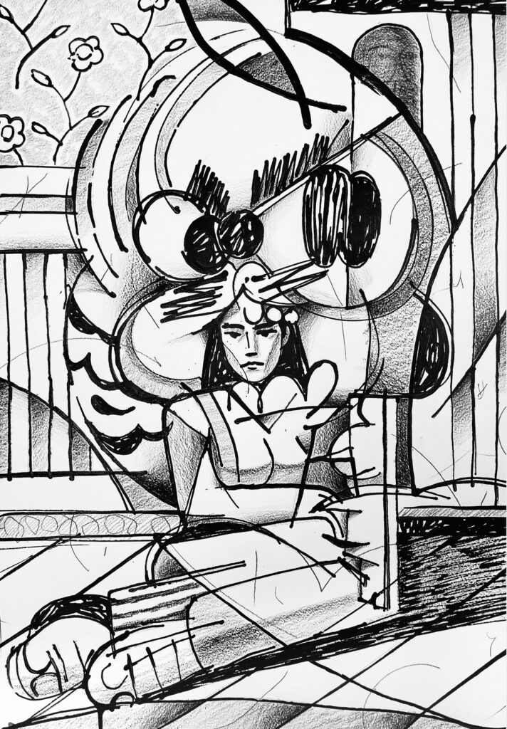 Константин Чирков. «Weird thoughts #12», 2026 — работа на выставке «Weird Thoughts (Дурные мысли)» в Reloft ART